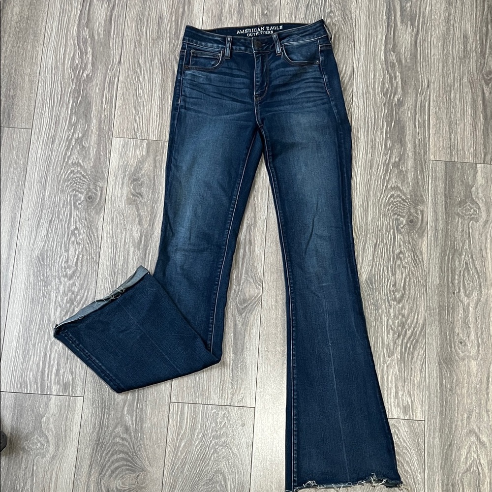 American Eagle Outfitters Dark Blue Flare Jeans